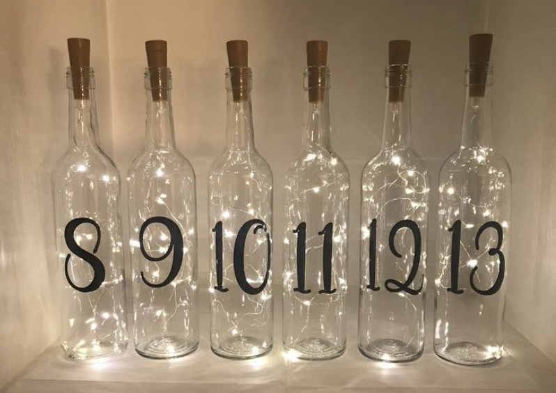twinkly numbered bottles