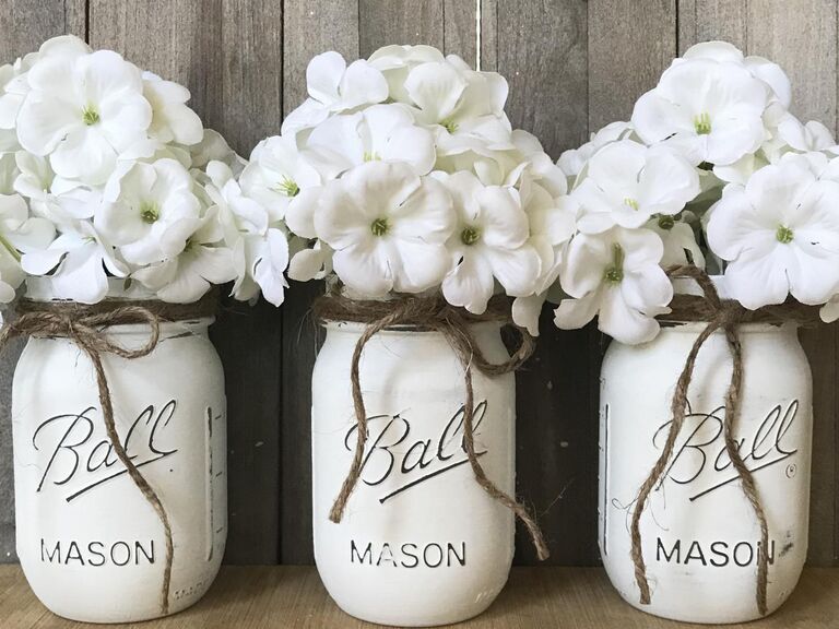 Rustic mason jar set